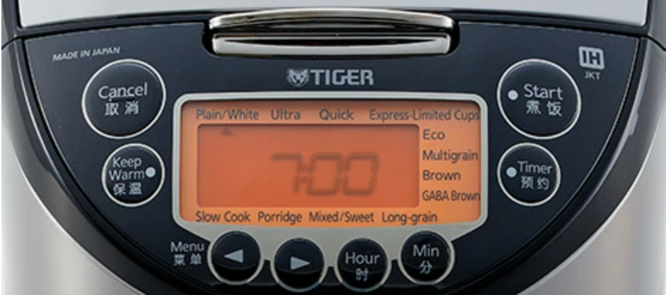 Tiger IH rice cooker 5.5 cups 220-230V specifications silver black JKT-F10W-SK