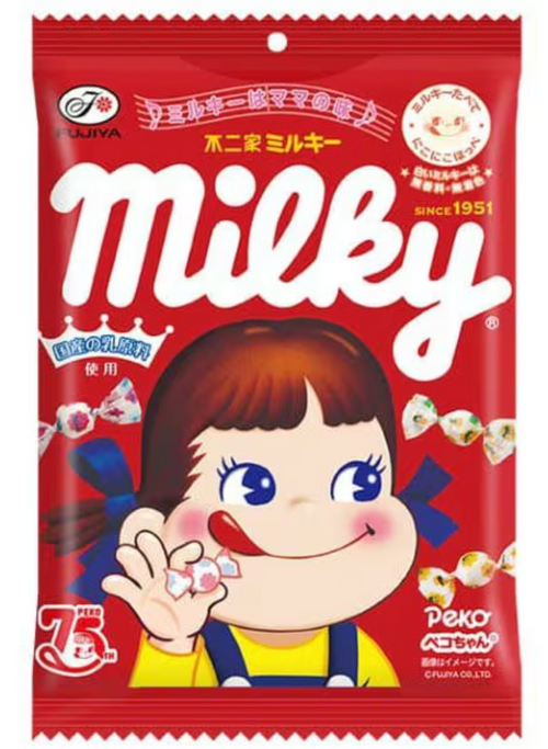 סוכריות חלב יפניות רכות מילקי פוג'יאה – Fujiya Milky Milk Soft Candy | 100 גרם