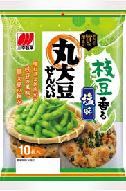 Sanko-Seika Edamame And Black Beans Rice Crackers Salt Flavor 10 Pieces