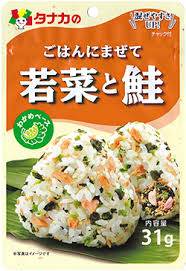 תבלין אורז יפני פוריקקה ירקות ים וסלמון – Tanaka Wakana To Sake Furikake | 31 גרם