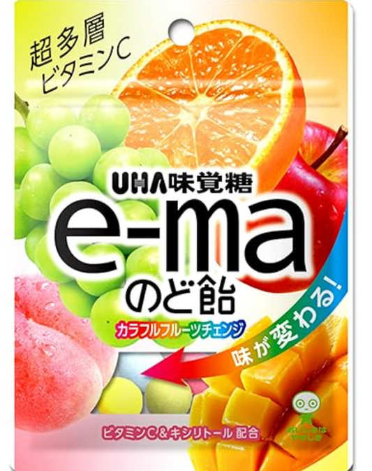 e-ma Throat Candy Colorful Fruit Change 50g