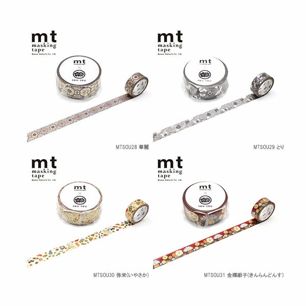 mt Masking tape 4-volume set Kyoto kimono set foil stamping Japanese pattern
