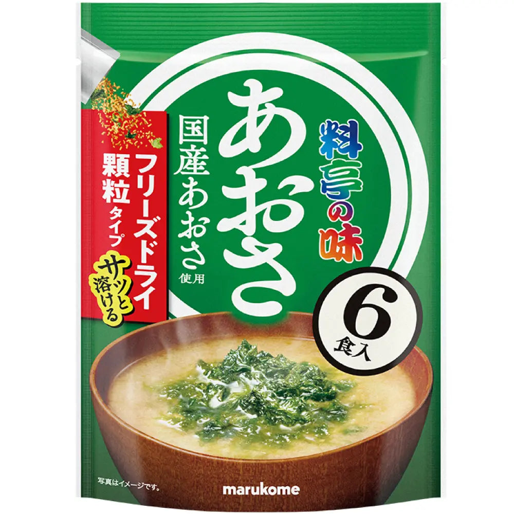 Marukome Instant Miso Soup Sea lettuce Serving For 6  (36g)