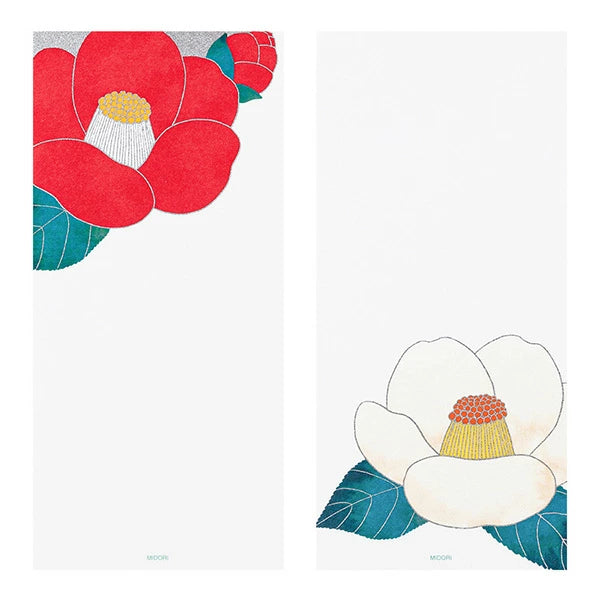 Midori "Paper" series letter red and white camellia pattern 16sheets